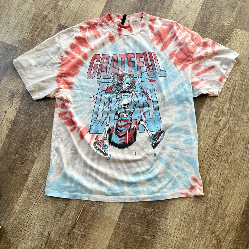 Women’s H&M tie dye oversized band tee XS
